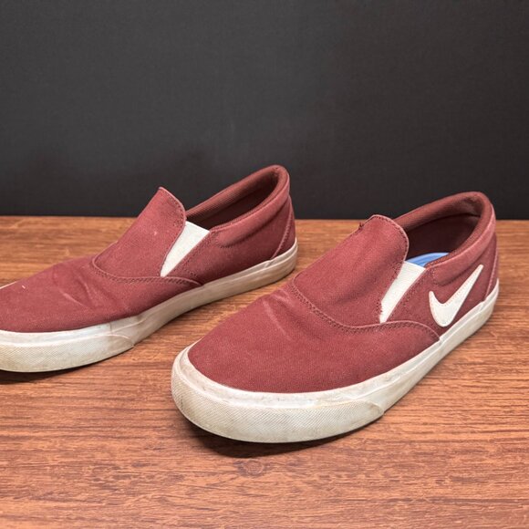 Nike SB Men’s 8.5 Maroon Slip-On Skate Shoes CT3523 – Classic Canvas Slides - Picture 2 of 5
